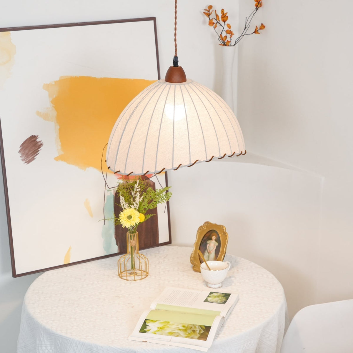 Shell Minimalistische Pendelleuchte aus Holz