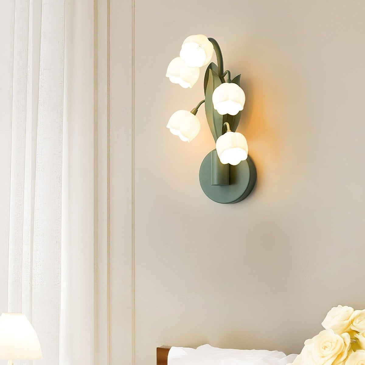 Aelis Natürliche Orchideen-Wandleuchte für den Innenbereich