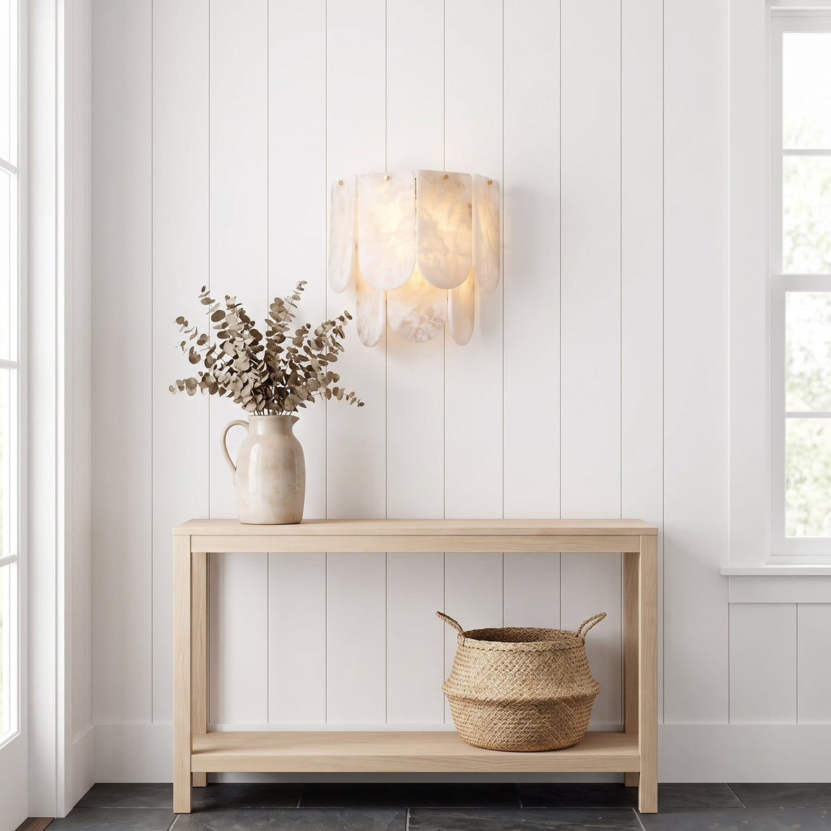 Ormondcombe Wandleuchte aus Alabasterfliesen