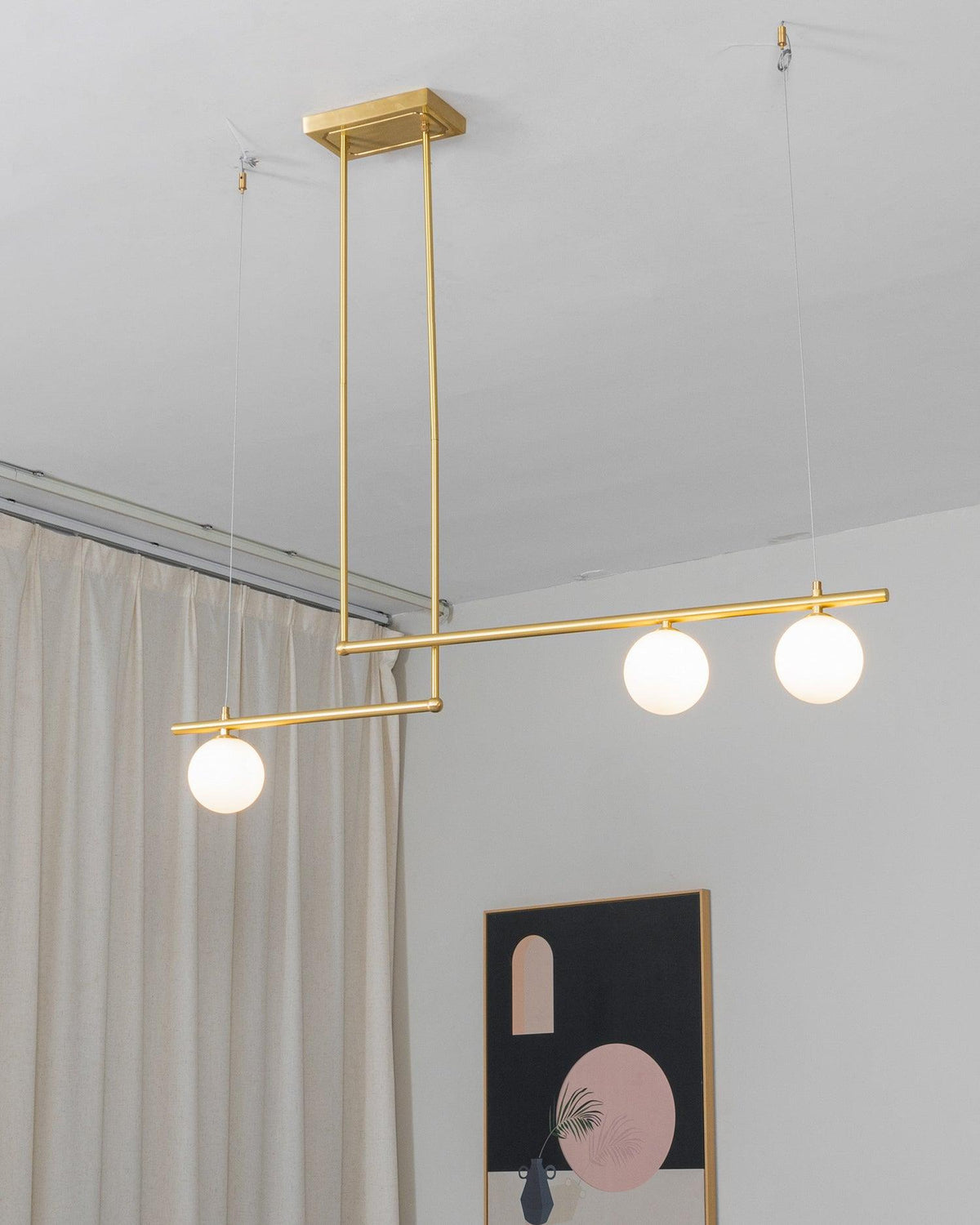 Estix Pendelleuchte Messing Linear Satellit Minimalistisch