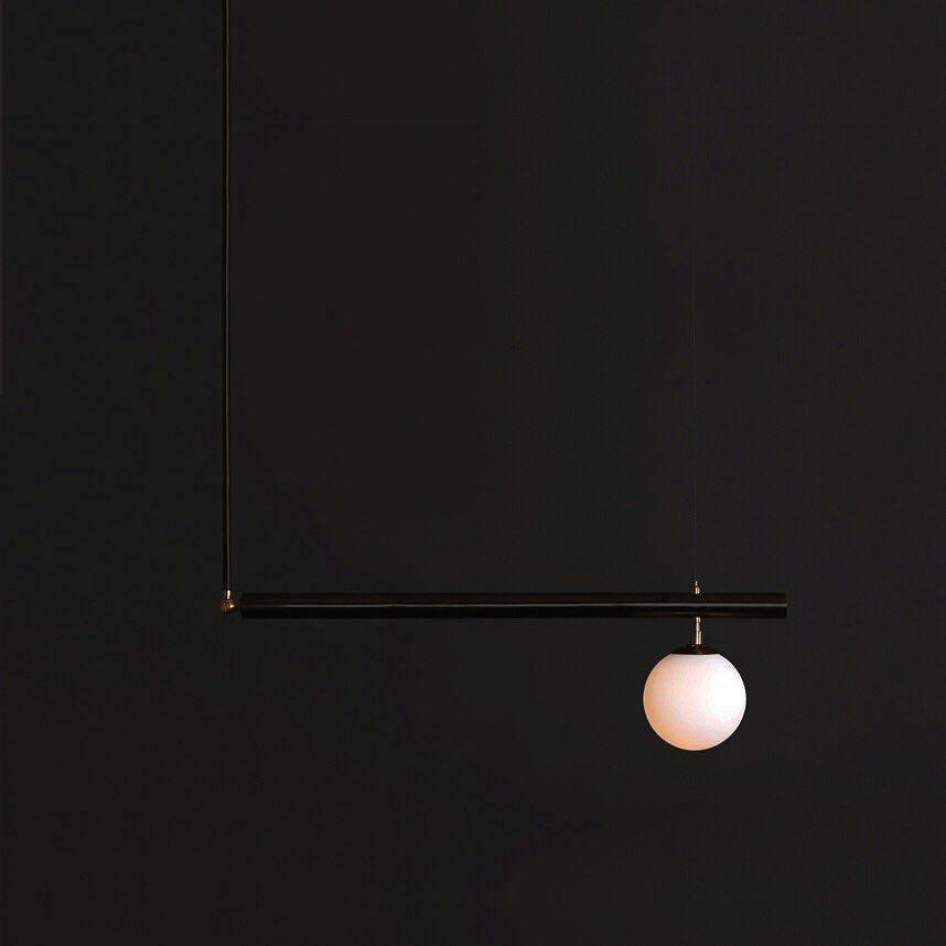 Estix Pendelleuchte Messing Linear Satellit Minimalistisch