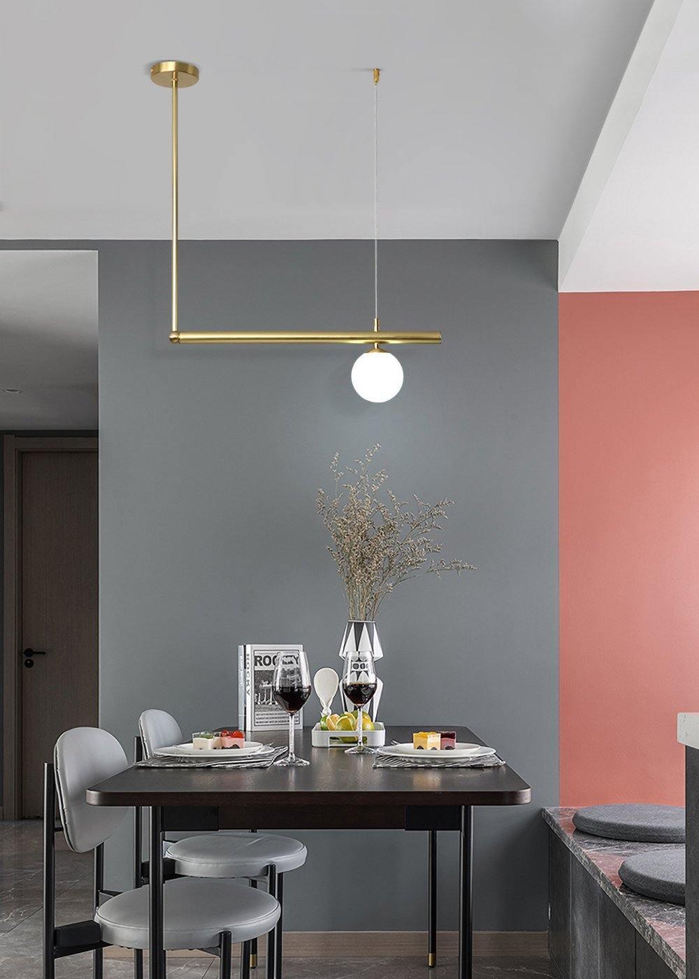 Estix Pendelleuchte Messing Linear Satellit Minimalistisch
