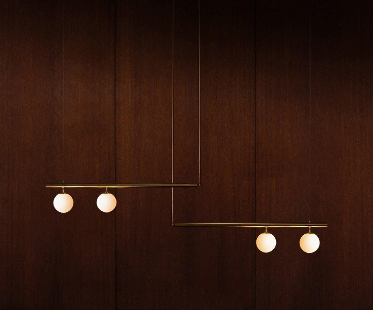 Estix Pendelleuchte Messing Linear Satellit Minimalistisch