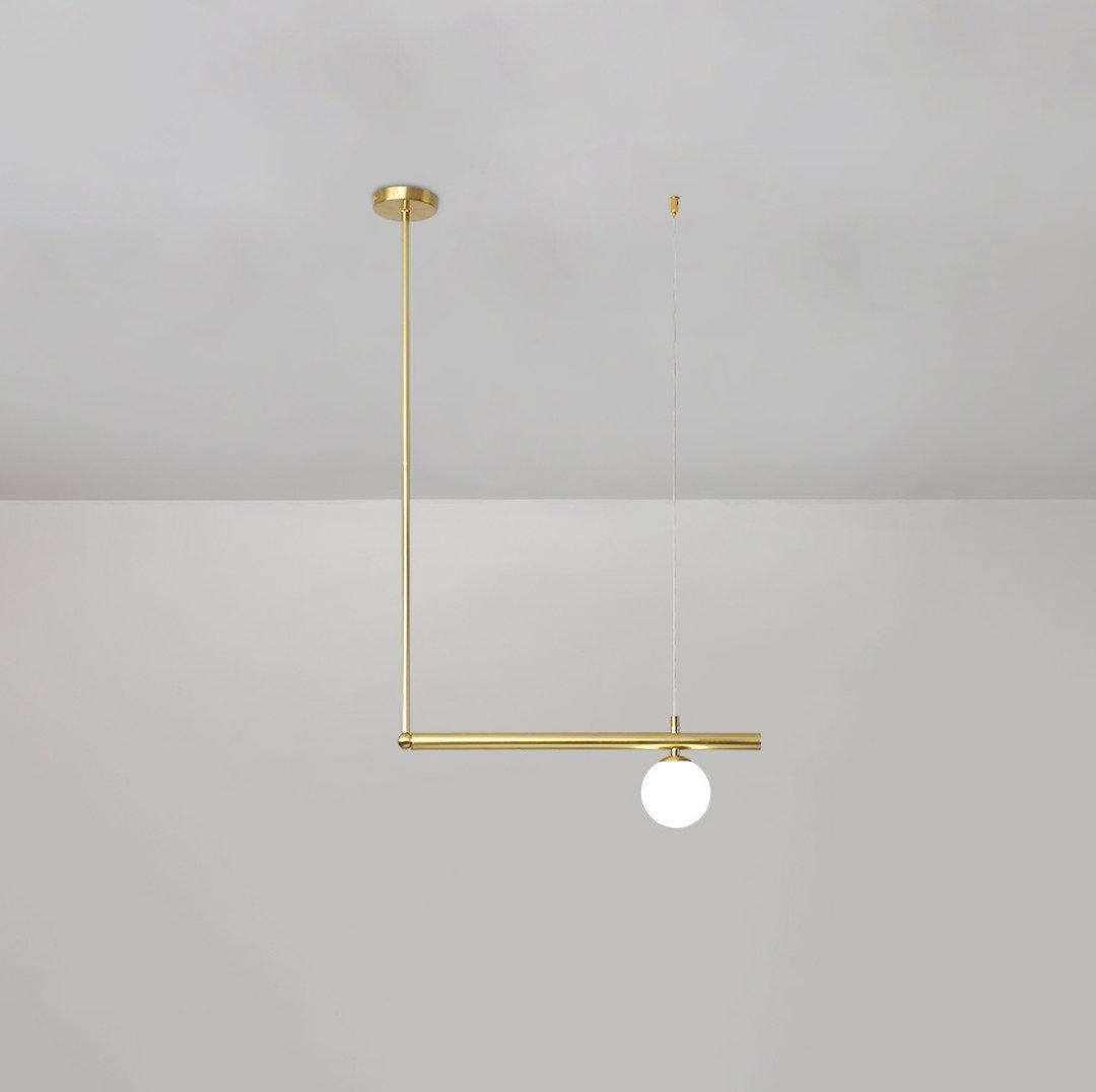 Estix Pendelleuchte Messing Linear Satellit Minimalistisch