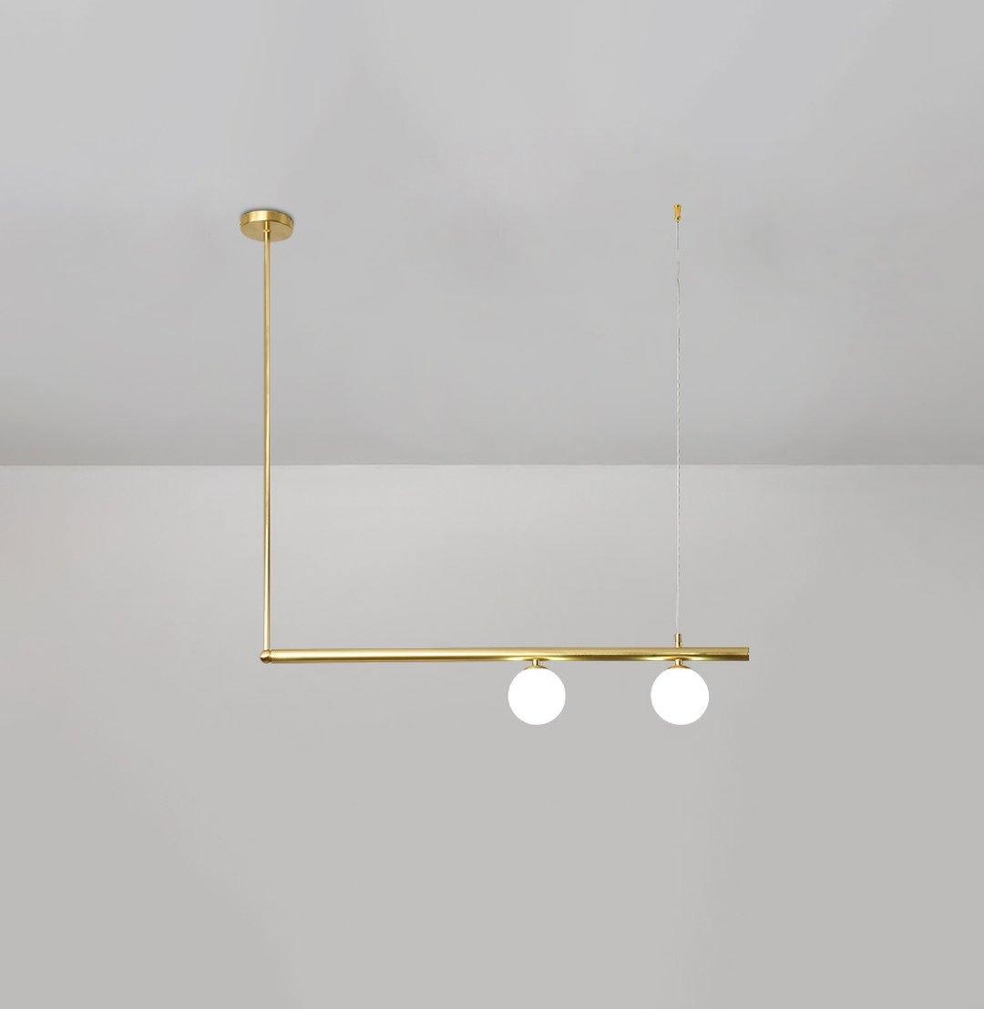 Estix Pendelleuchte Messing Linear Satellit Minimalistisch