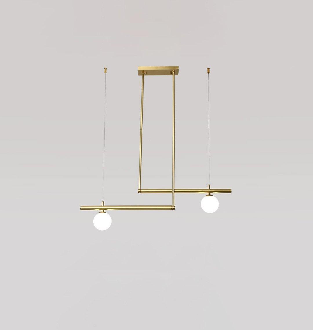 Estix Pendelleuchte Messing Linear Satellit Minimalistisch