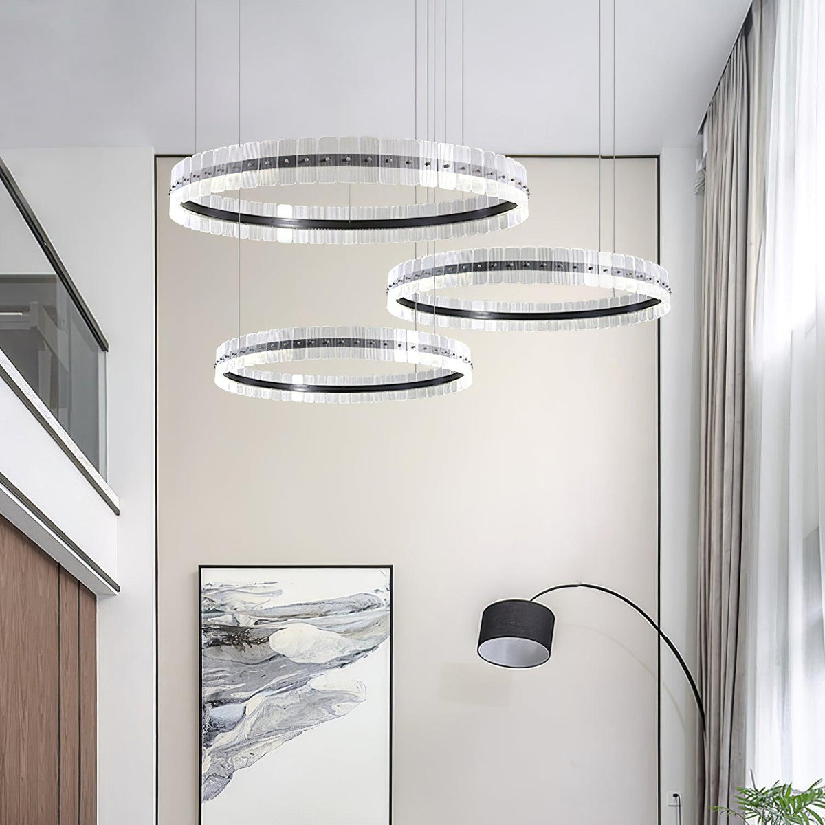 Kynell Kronleuchter Saturno LED mit Acryl-Blöcken