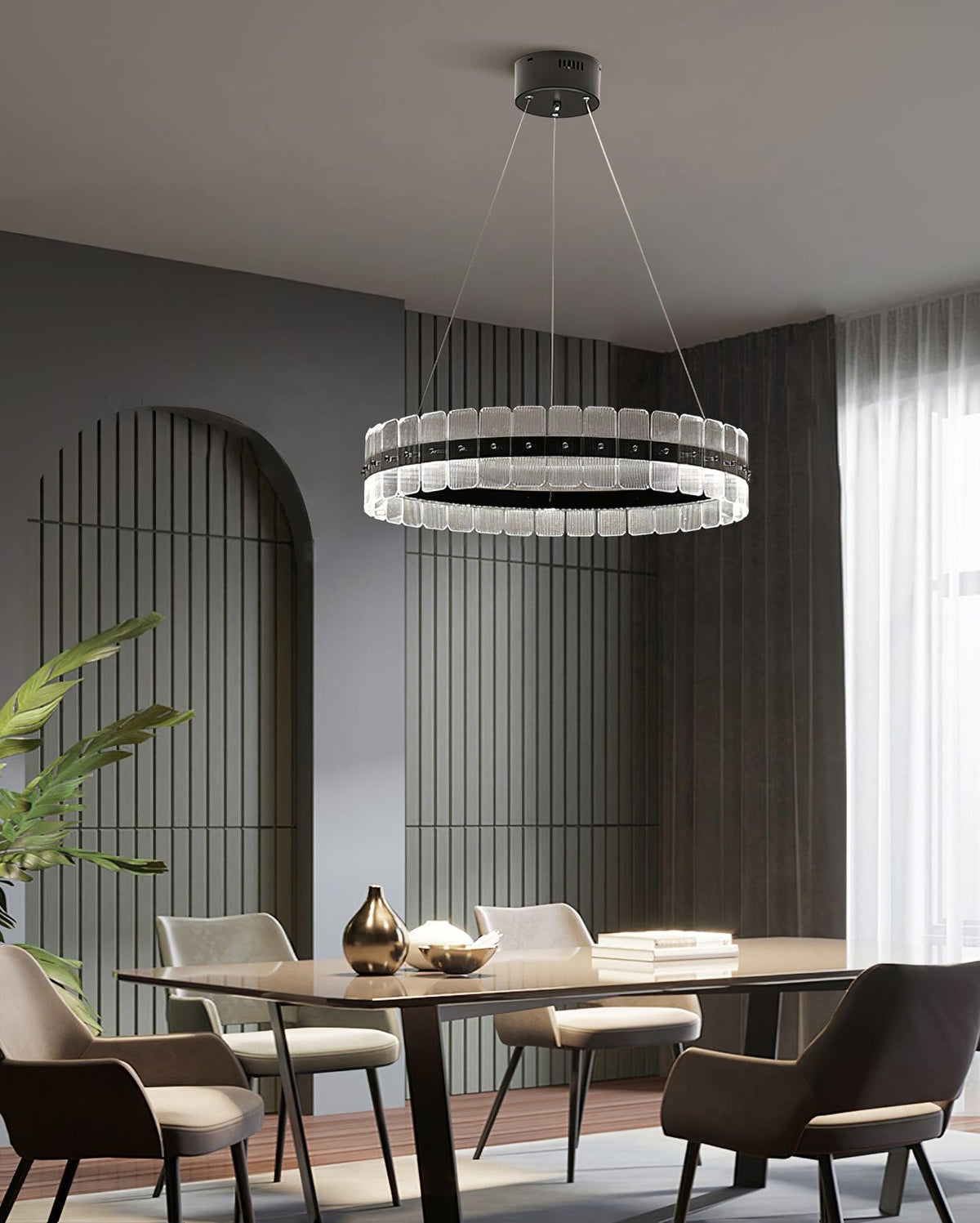 Kynell Kronleuchter Saturno LED mit Acryl-Blöcken