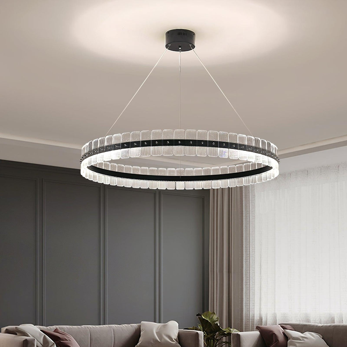 Kynell Kronleuchter Saturno LED mit Acryl-Blöcken