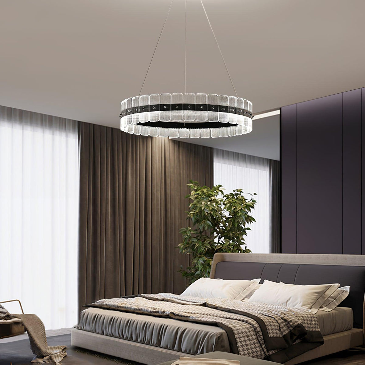Kynell Kronleuchter Saturno LED mit Acryl-Blöcken