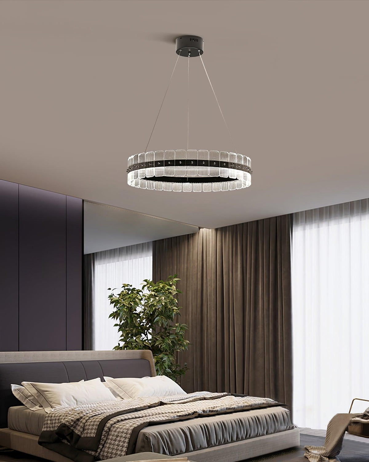 Kynell Kronleuchter Saturno LED mit Acryl-Blöcken