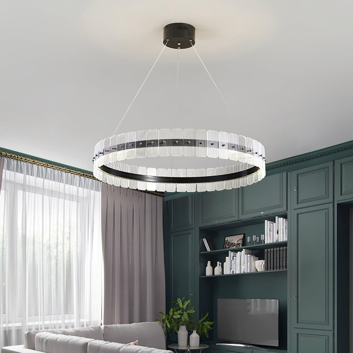 Kynell Kronleuchter Saturno LED mit Acryl-Blöcken