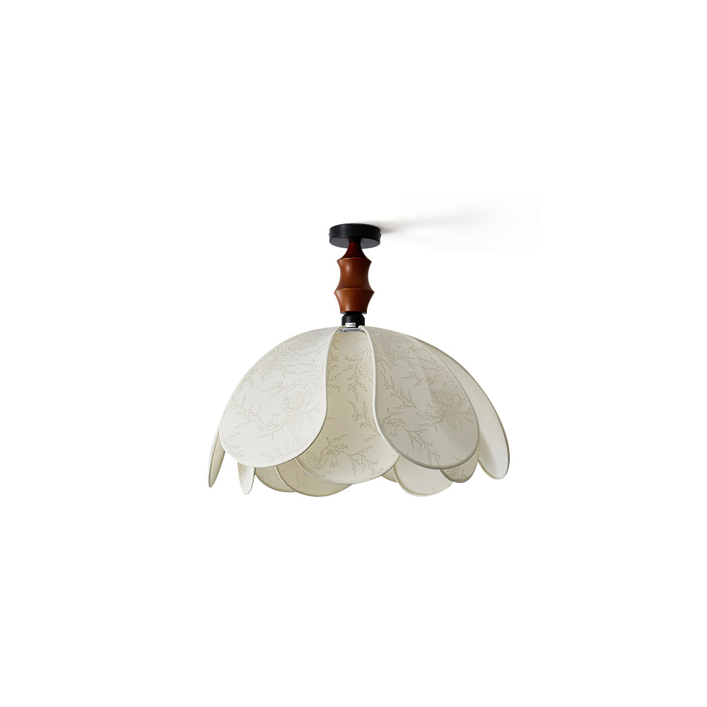 Boho Scalloped Stoff-Deckenleuchte