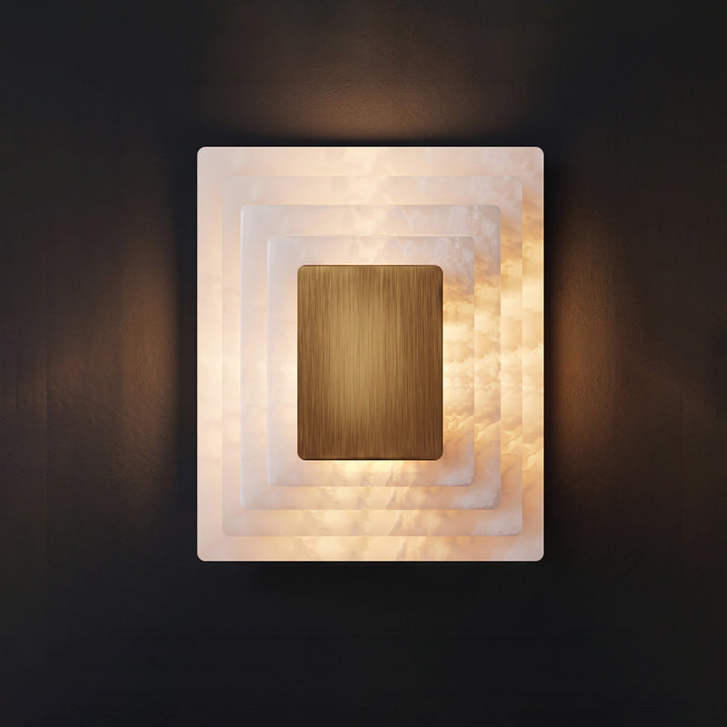 Sedgemere Gestufte Alabaster-Wandleuchte