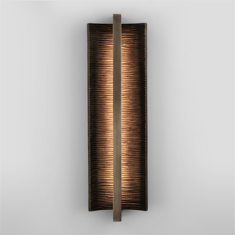 Varlienne Wandleuchte Bronze Resin Linear Rippen zeitgenössisch Bad Schlafzimmer | Cielum