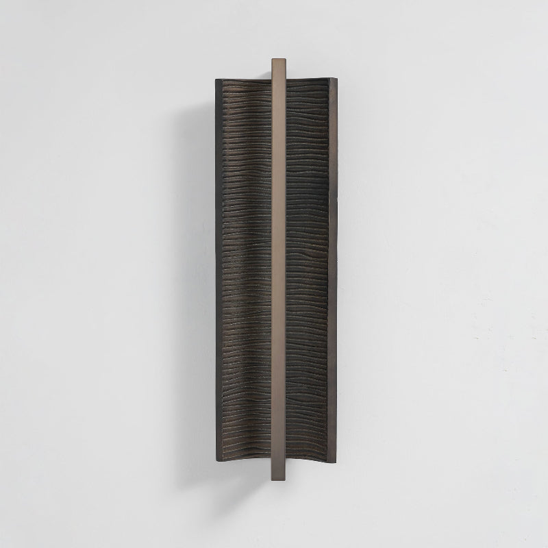 Varlienne Wandleuchte Bronze Resin Linear Rippen zeitgenössisch Bad Schlafzimmer | Cielum