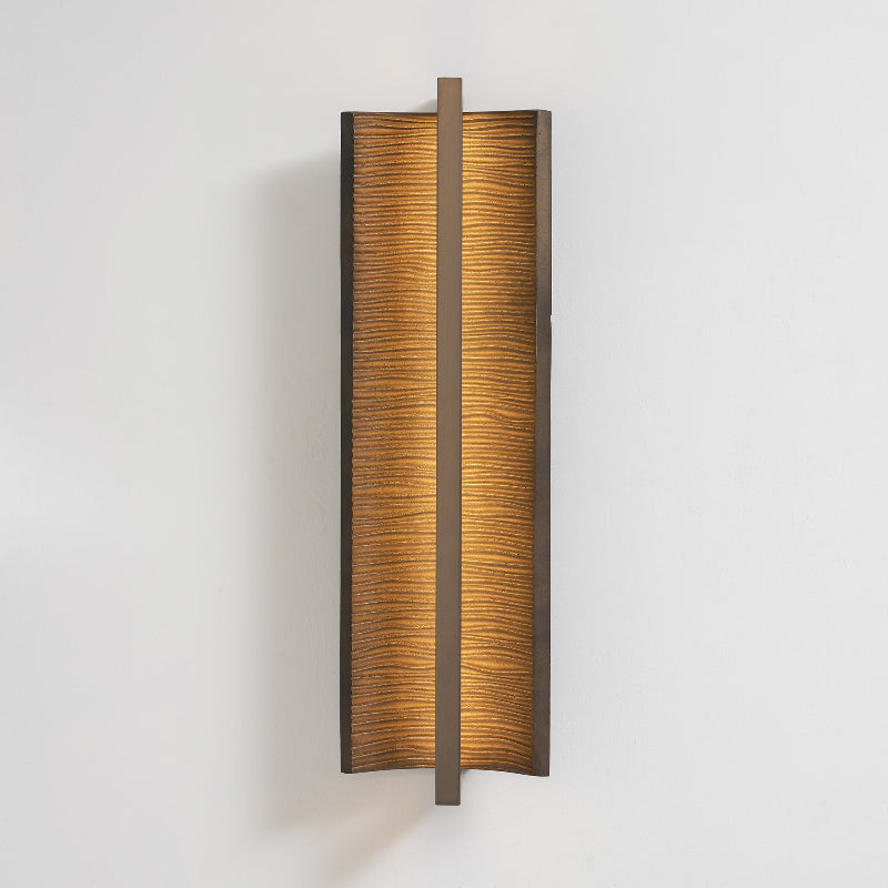 Varlienne Wandleuchte Bronze Resin Linear Rippen zeitgenössisch Bad Schlafzimmer | Cielum