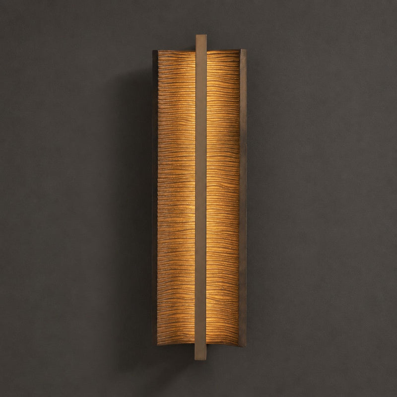 Varlienne Wandleuchte Bronze Resin Linear Rippen zeitgenössisch Bad Schlafzimmer | Cielum