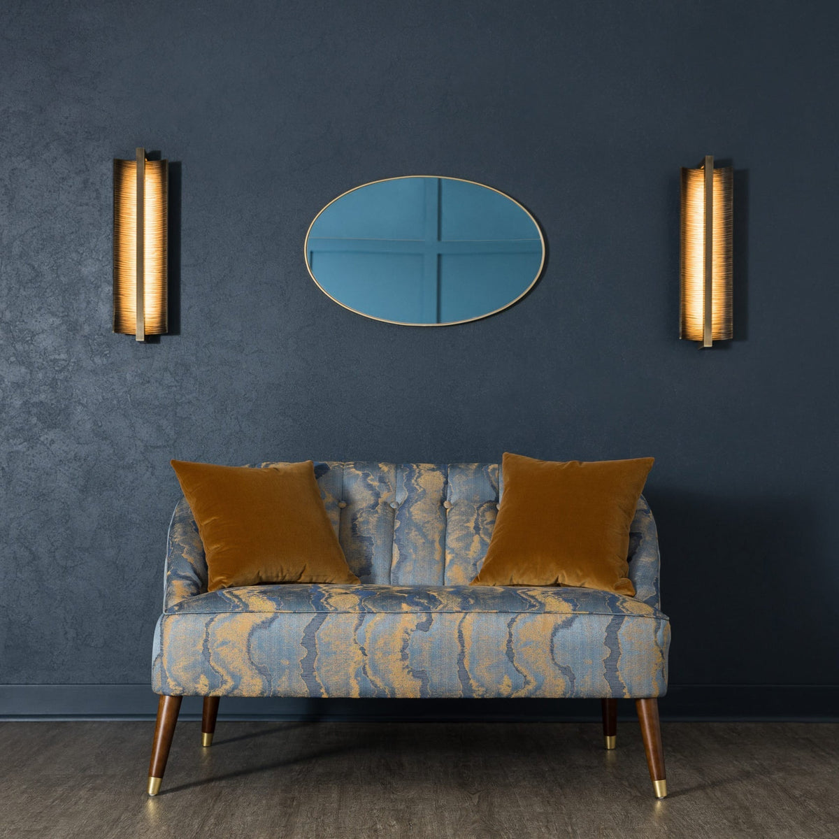 Varlienne Wandleuchte Bronze Resin Linear Rippen zeitgenössisch Bad Schlafzimmer | Cielum