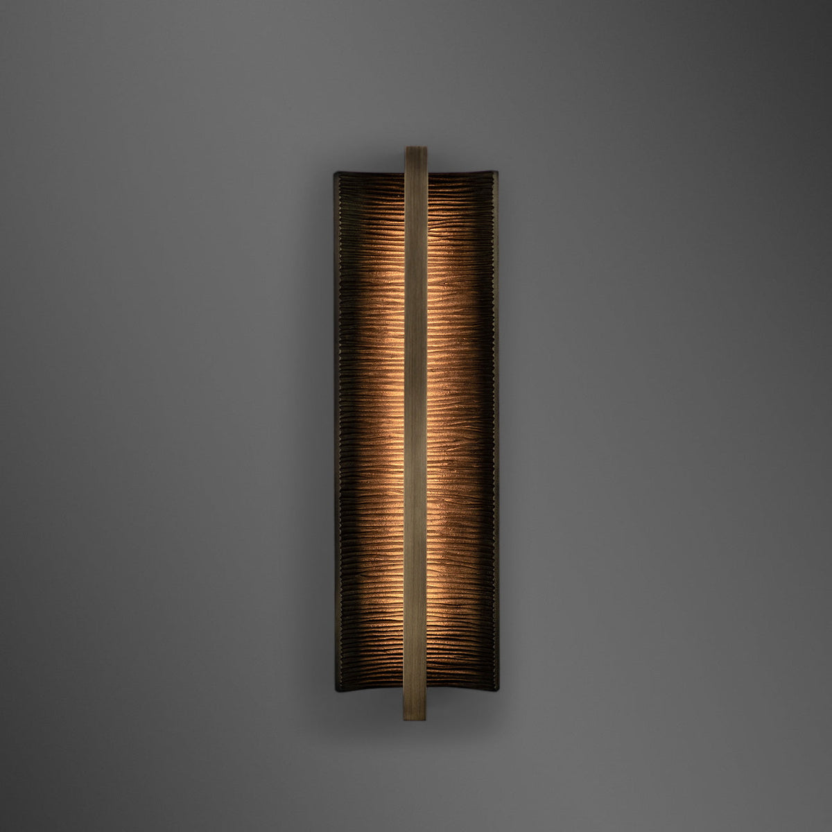 Varlienne Wandleuchte Bronze Resin Linear Rippen zeitgenössisch Bad Schlafzimmer | Cielum