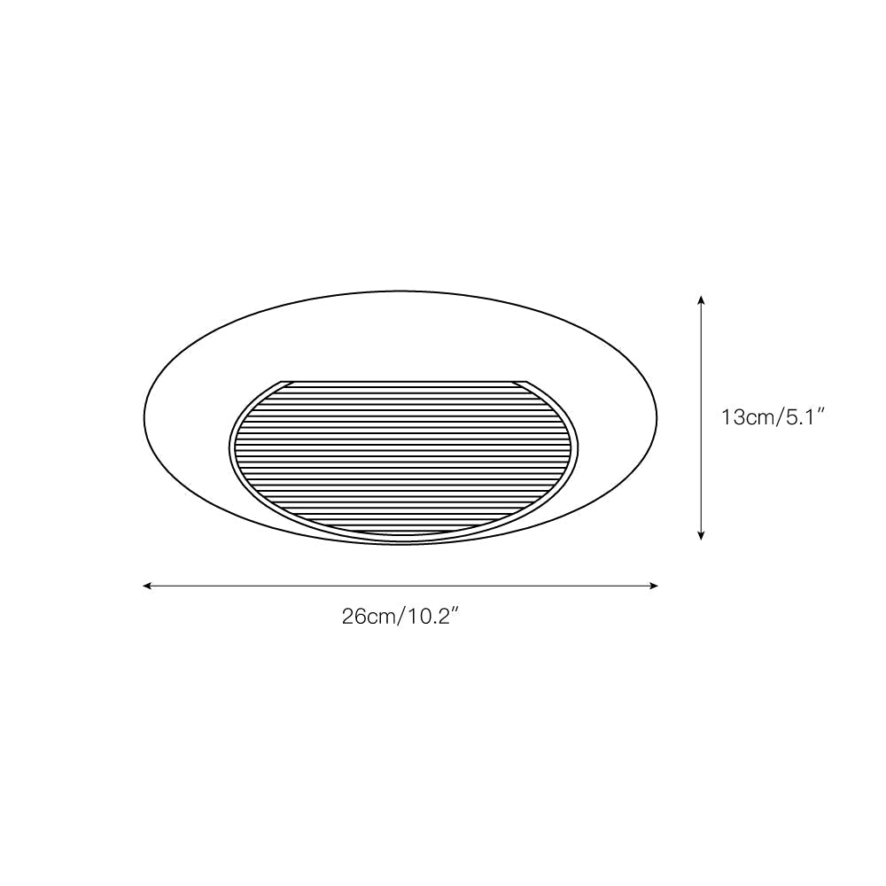 Celivora Wandleuchte aus Glas, oval, minimalistisch für den Außenbereich | Cielum