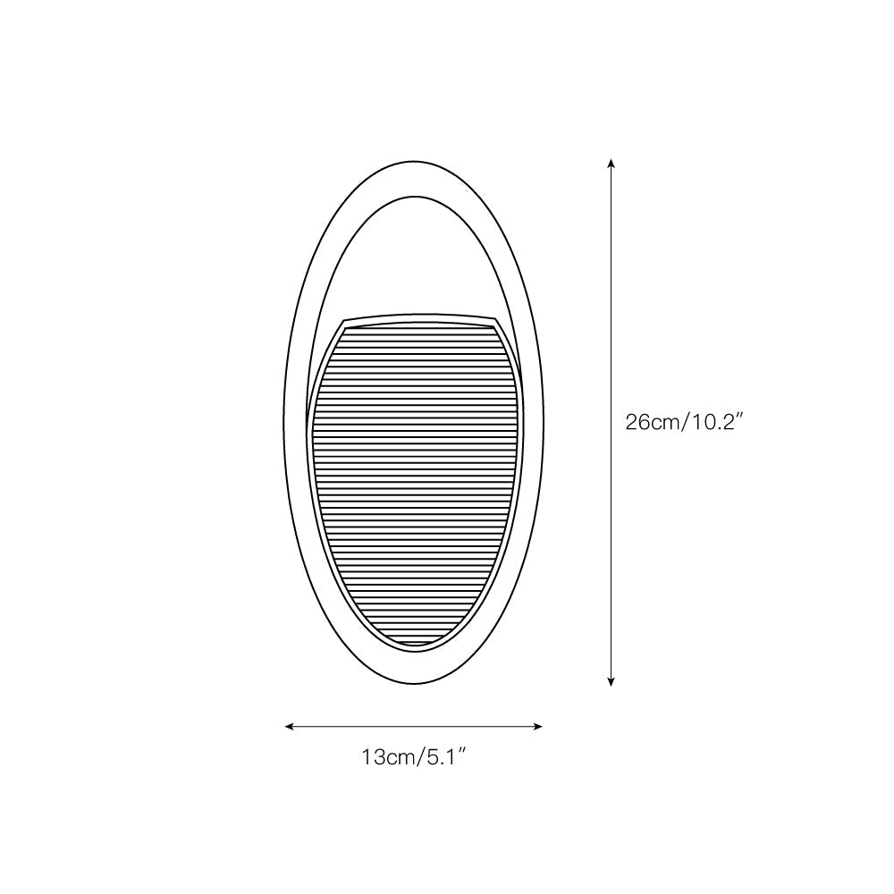 Celivora Wandleuchte aus Glas, oval, minimalistisch für den Außenbereich | Cielum