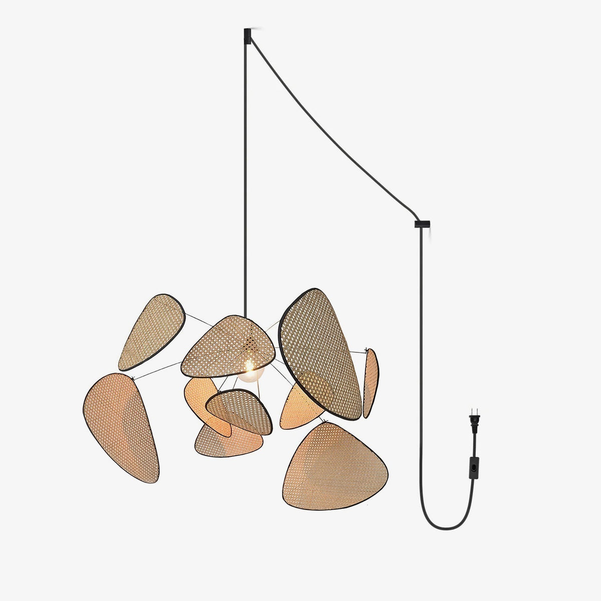 Ariinora Pendelleuchte Rattan Swag Industrial
