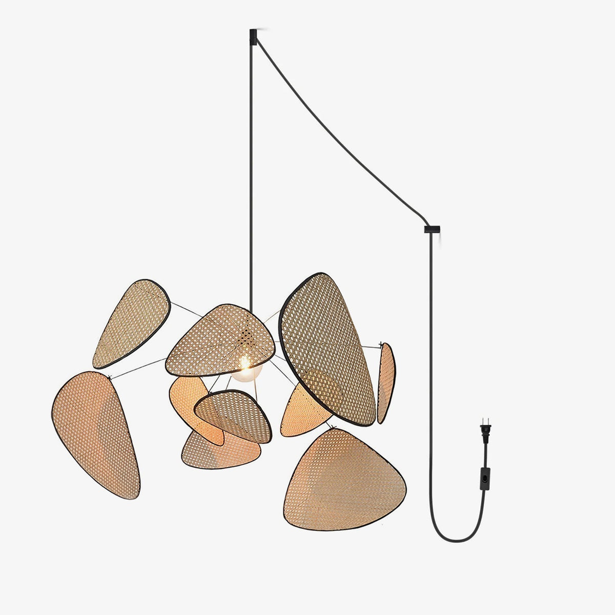 Ariinora Pendelleuchte Rattan Swag Industrial