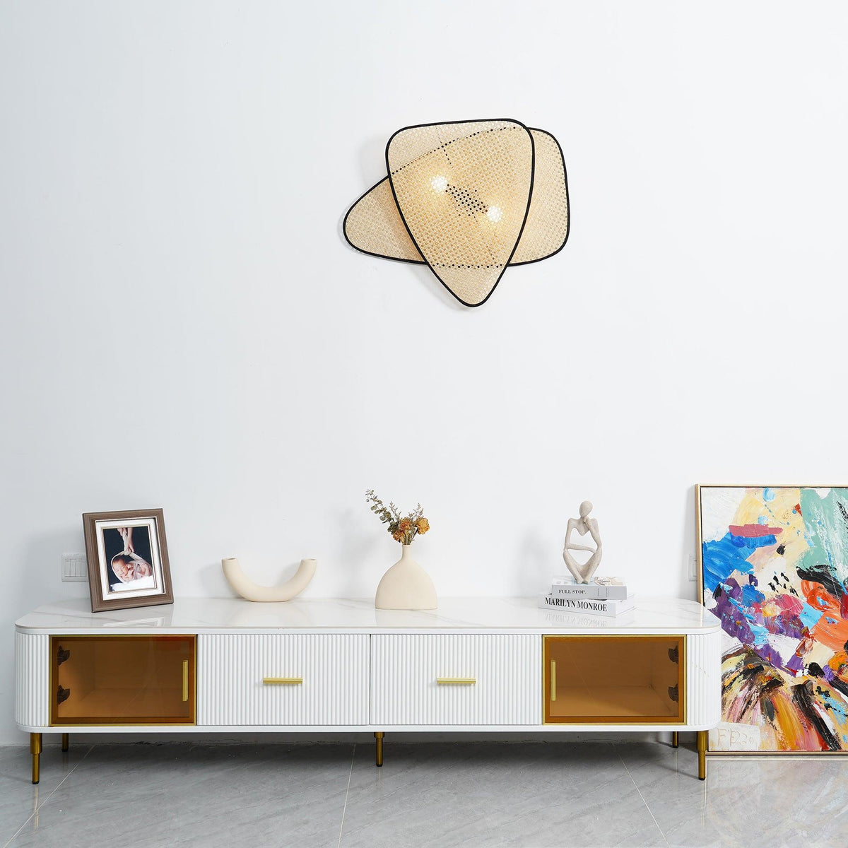 Caneira Art Natural Cannage Bamboo Wandleuchte