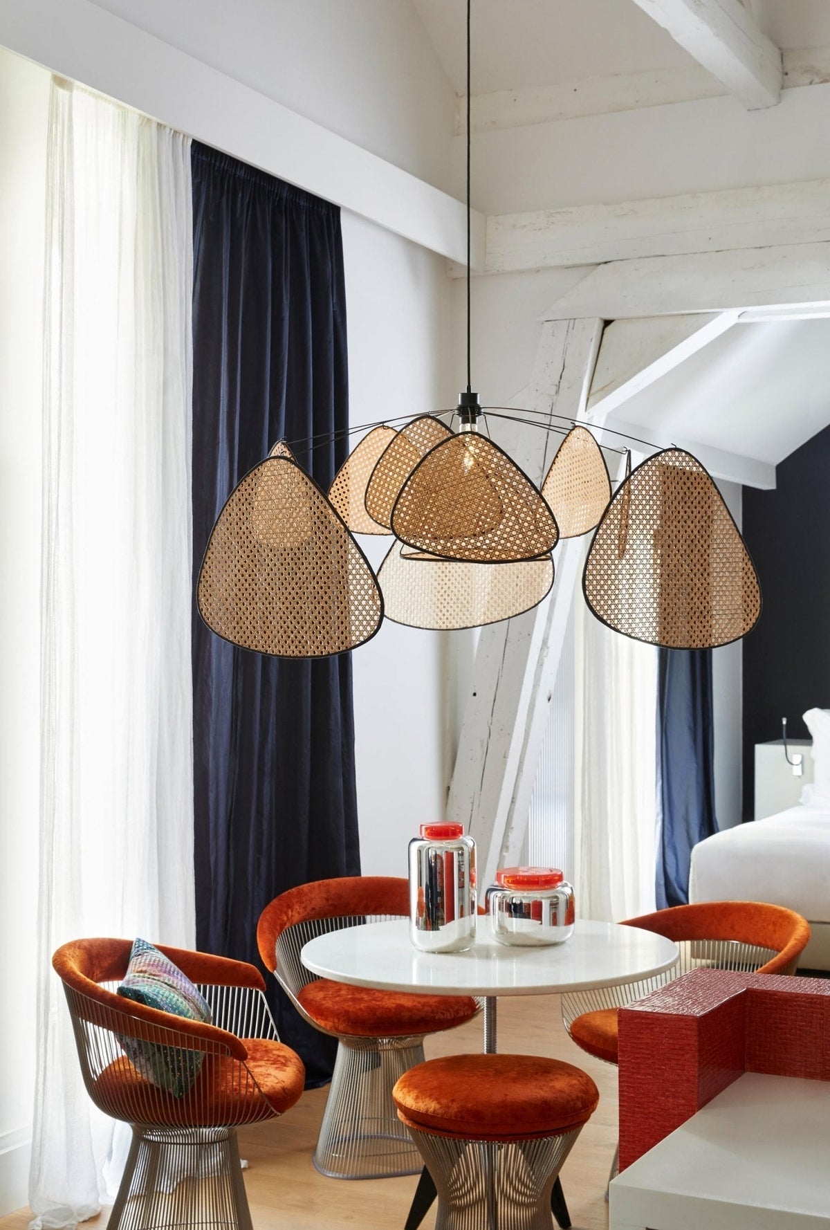 Ariinora Pendelleuchte Rattan Swag Industrial