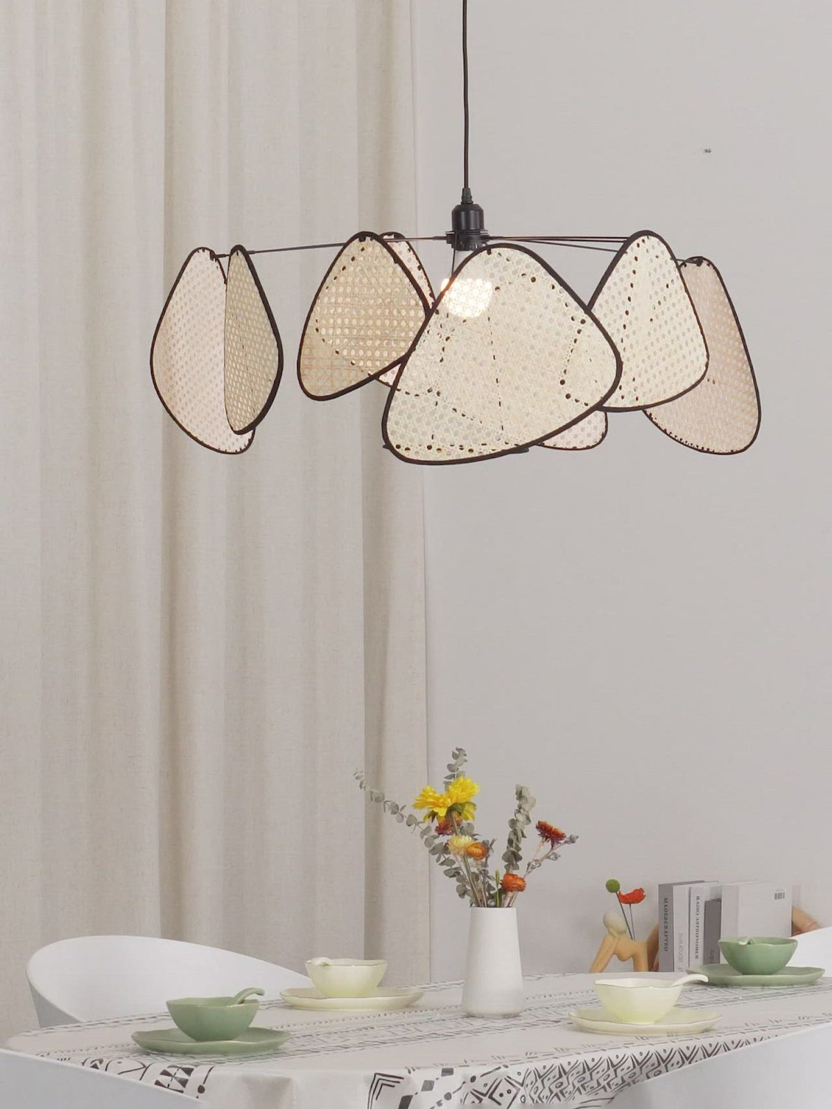 Ariinora Pendelleuchte Rattan Swag Industrial