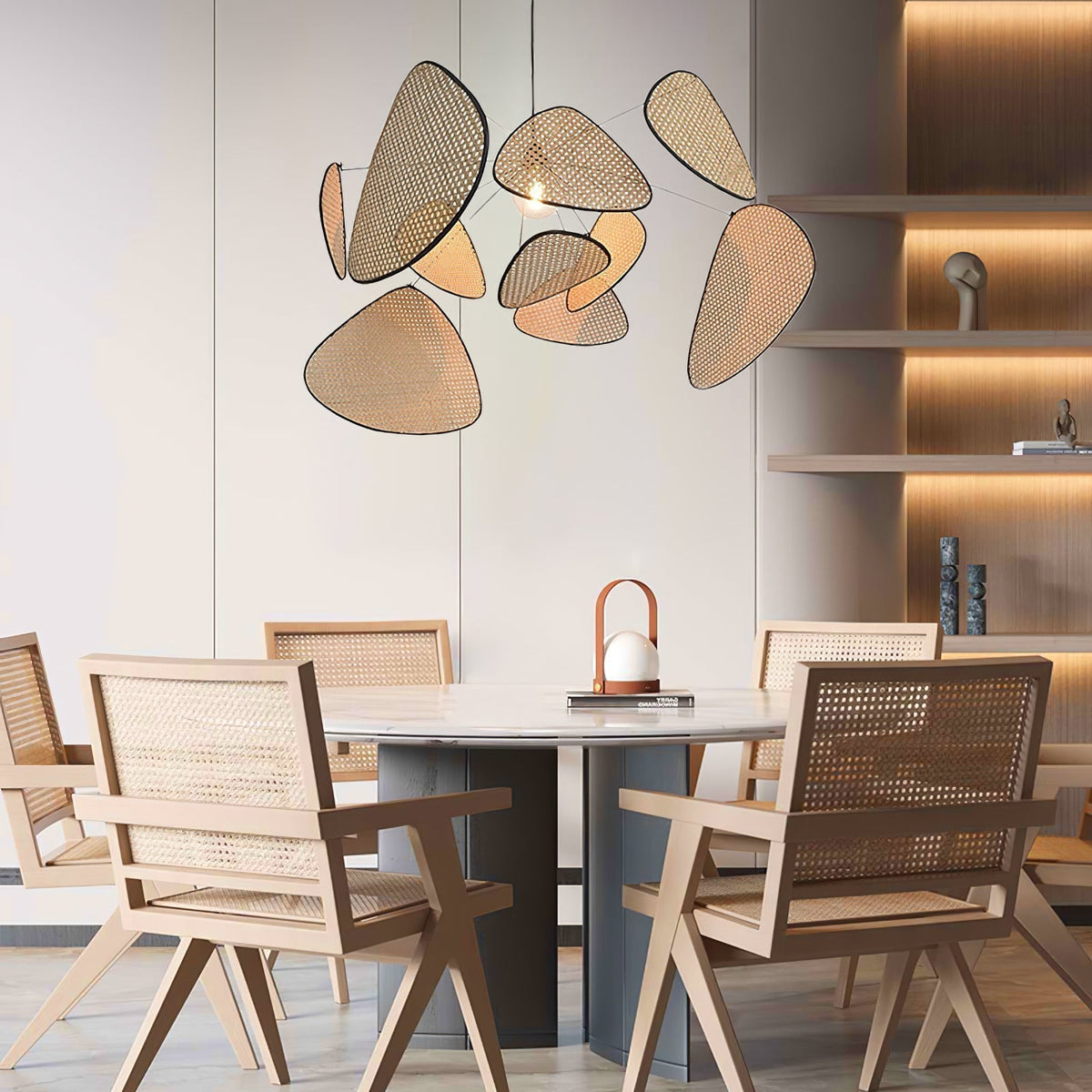 Ariinora Pendelleuchte Rattan Swag Industrial