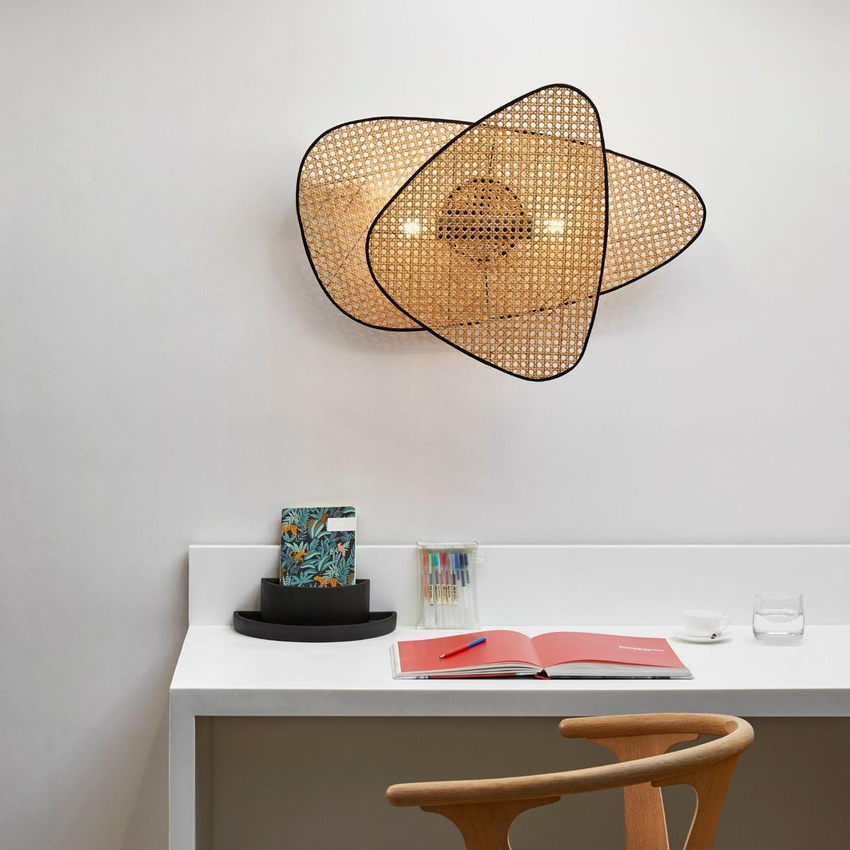 Caneira Art Natural Cannage Bamboo Wandleuchte