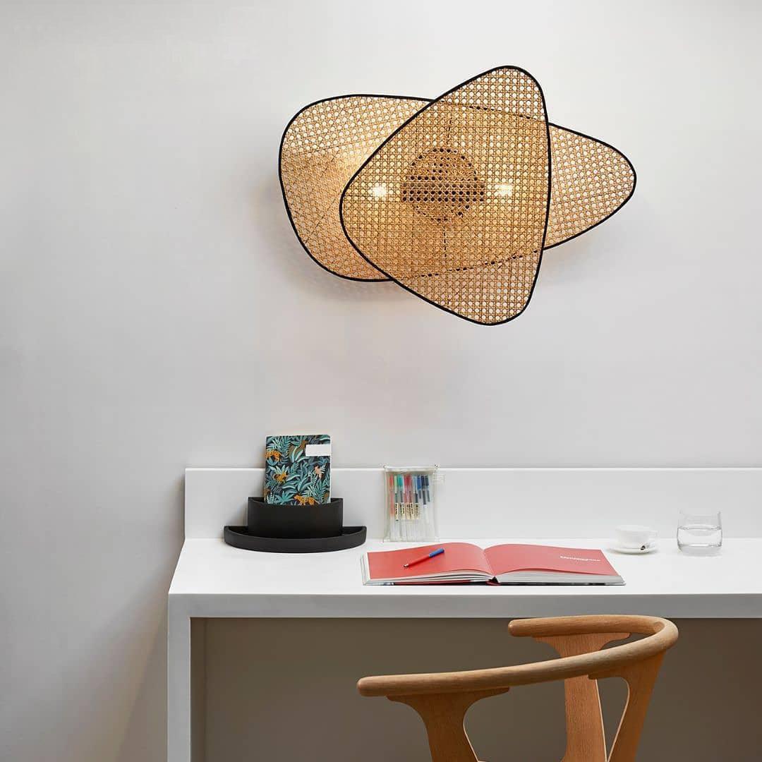Caneira Art Natural Cannage Bamboo Wandleuchte