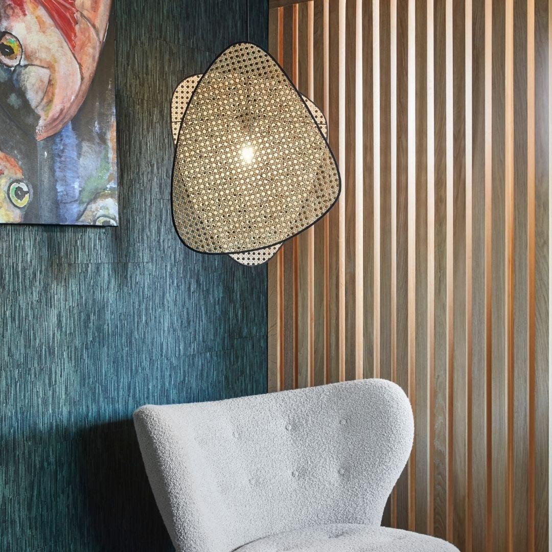 Caneira Art Natural Cannage Bamboo Wandleuchte