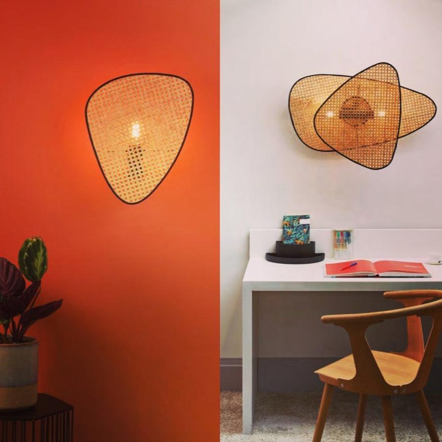 Caneira Art Natural Cannage Bamboo Wandleuchte