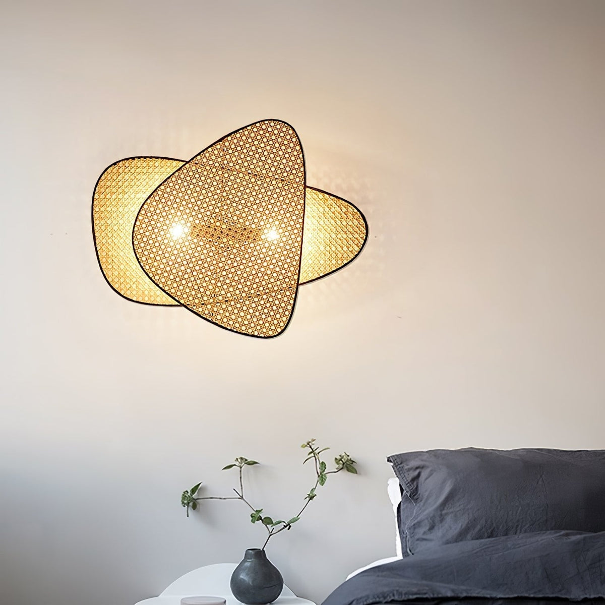 Caneira Art Natural Cannage Bamboo Wandleuchte