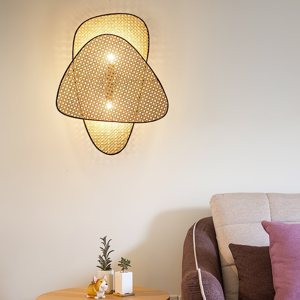 Caneira Art Natural Cannage Bamboo Wandleuchte