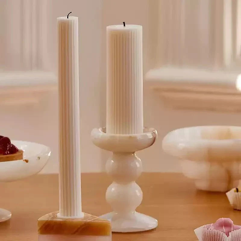 Totem Jade Kerzenständer in Grün