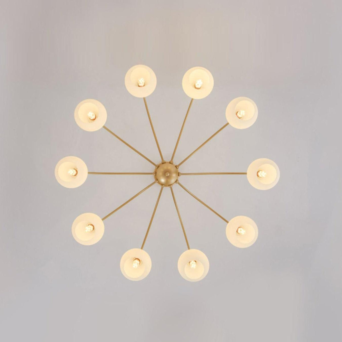 Zusk Kronleuchter skulpturales Glas Gold modern 8-Light