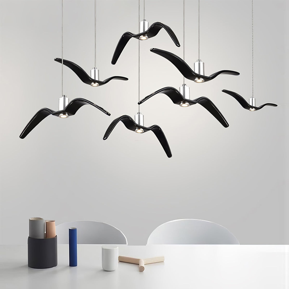 Ivoren Pendelleuchte Vogel Flügel für Wohnraum