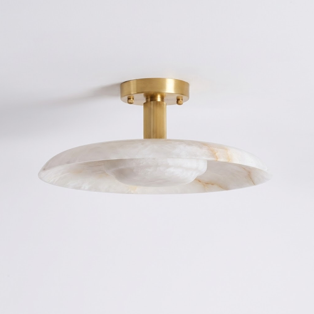 Avenorella Alabaster flache Deckenleuchte