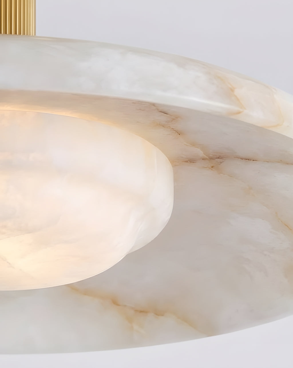 Avenorella Alabaster flache Deckenleuchte