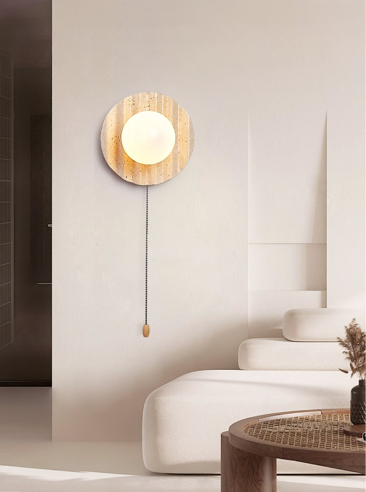 Aluk Travertine-Wandleuchte