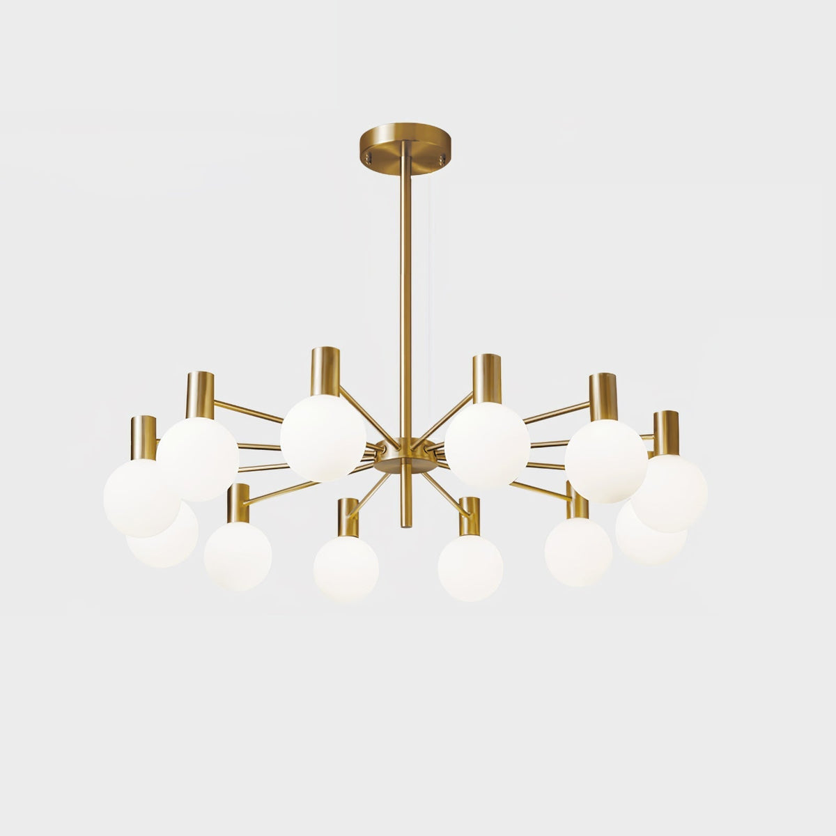Veloiel Kronleuchter Glaskugel Glas Goldrahmen modern