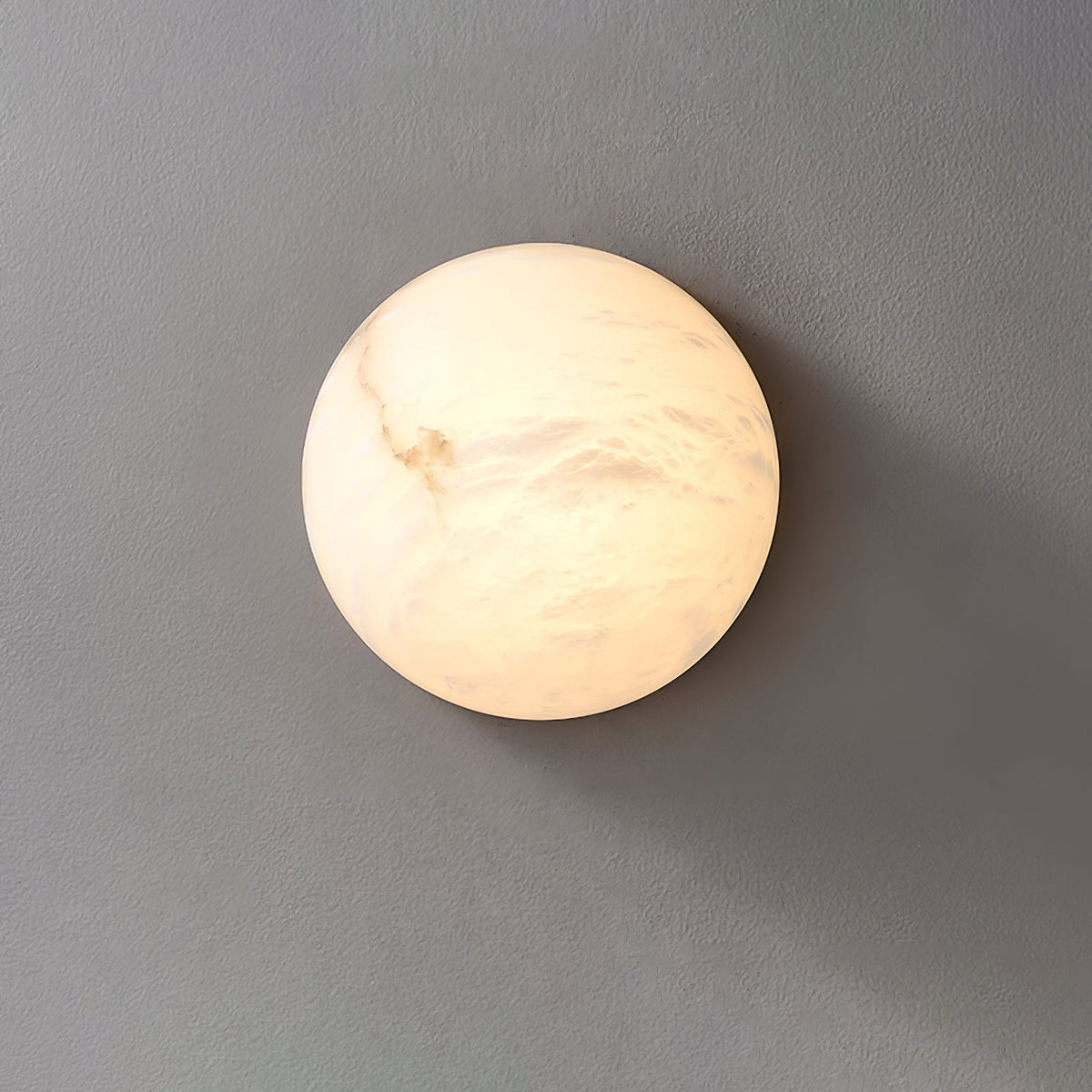 Elvar Halbkreisförmige Minimalistische Alabaster-Deckenleuchte
