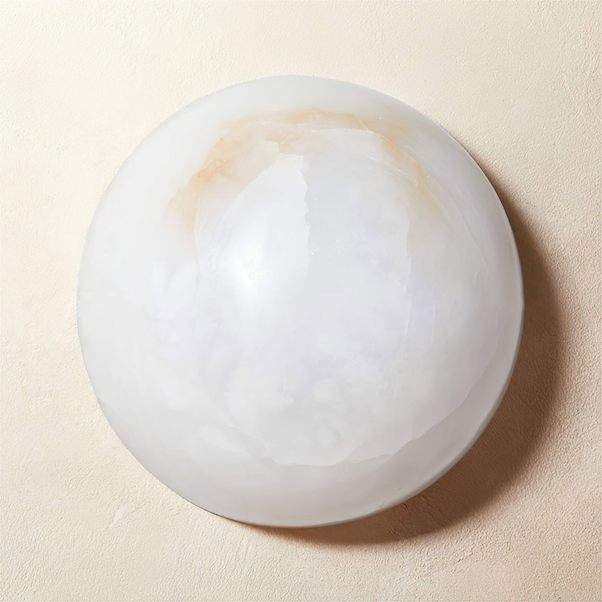 Elvar Halbkreisförmige Minimalistische Alabaster-Deckenleuchte