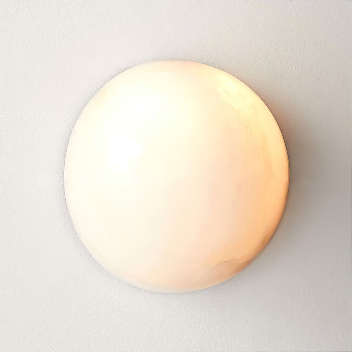 Elvar Halbkreisförmige Minimalistische Alabaster-Deckenleuchte
