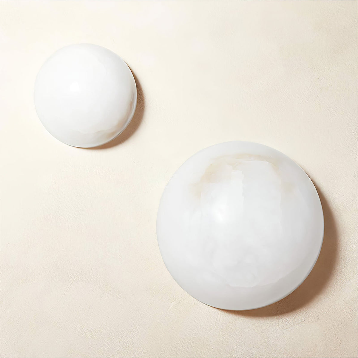 Elvar Halbkreisförmige Minimalistische Alabaster-Deckenleuchte