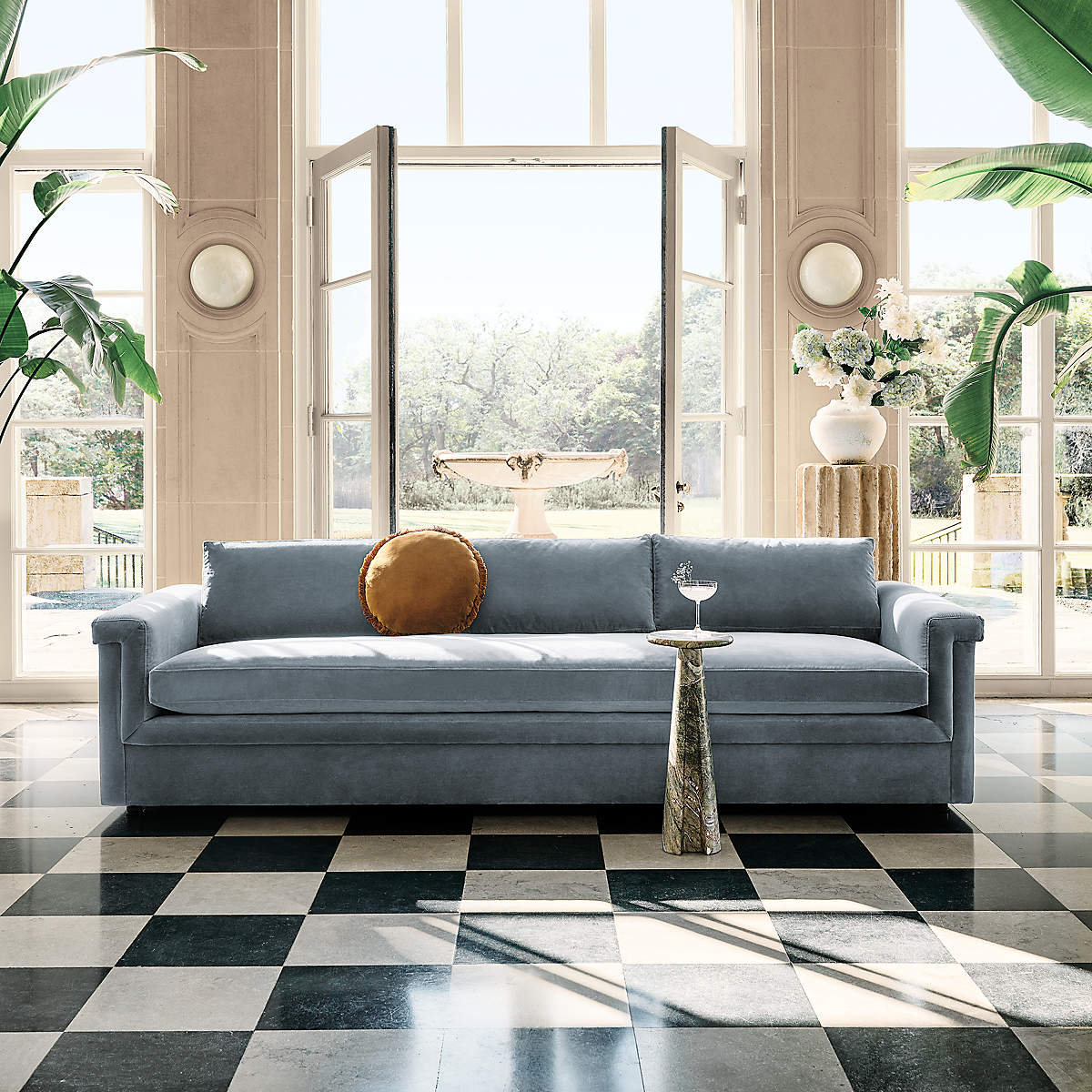 Elvar Halbkreisförmige Minimalistische Alabaster-Deckenleuchte